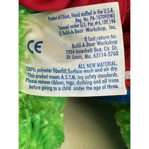 Vintage Build A Bear NBA 1 Green Frog‎ With Ball 19" Basketball Plush Toy Outfit - Picture 6 of 14